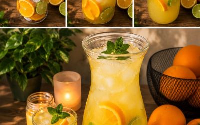 Šumivá pomarančovo-limetková limonáda
