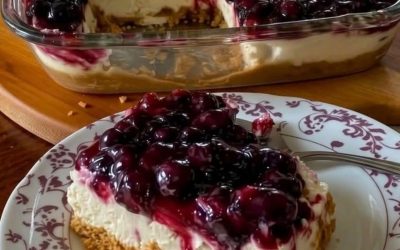 Čučoriedkový cheesecake bez pečenia