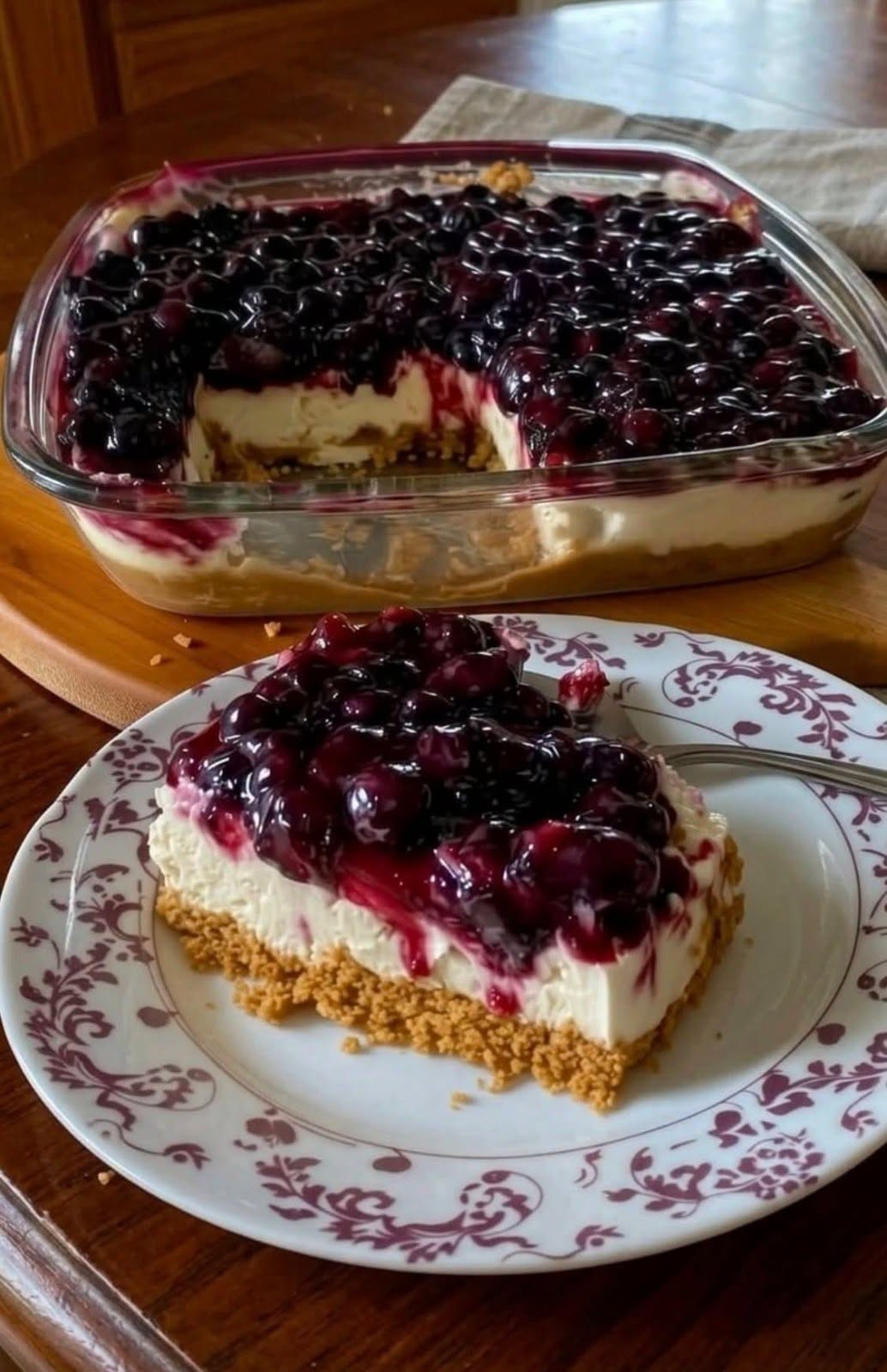 Čučoriedkový cheesecake bez pečenia